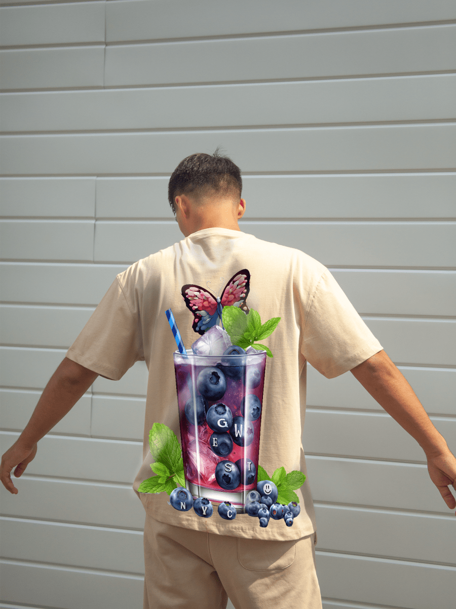 G West Mens Oversize Blueberry Mohito Tee G West