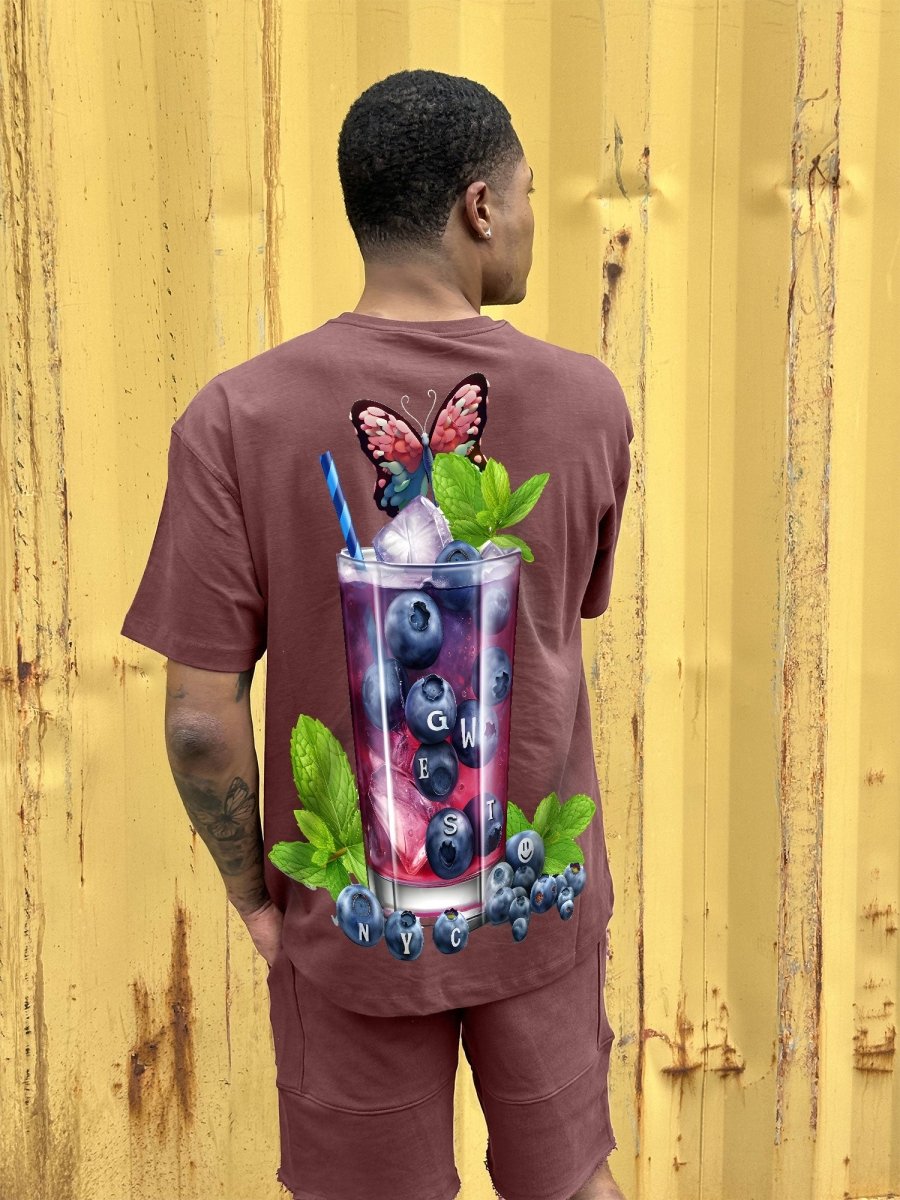 G West Mens Oversize Blueberry Mohito Tee G West