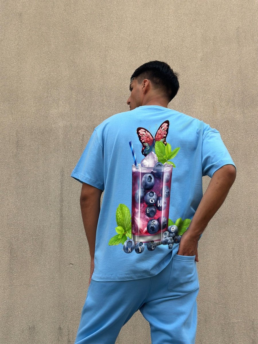 G West Mens Oversize Blueberry Mohito Tee G West