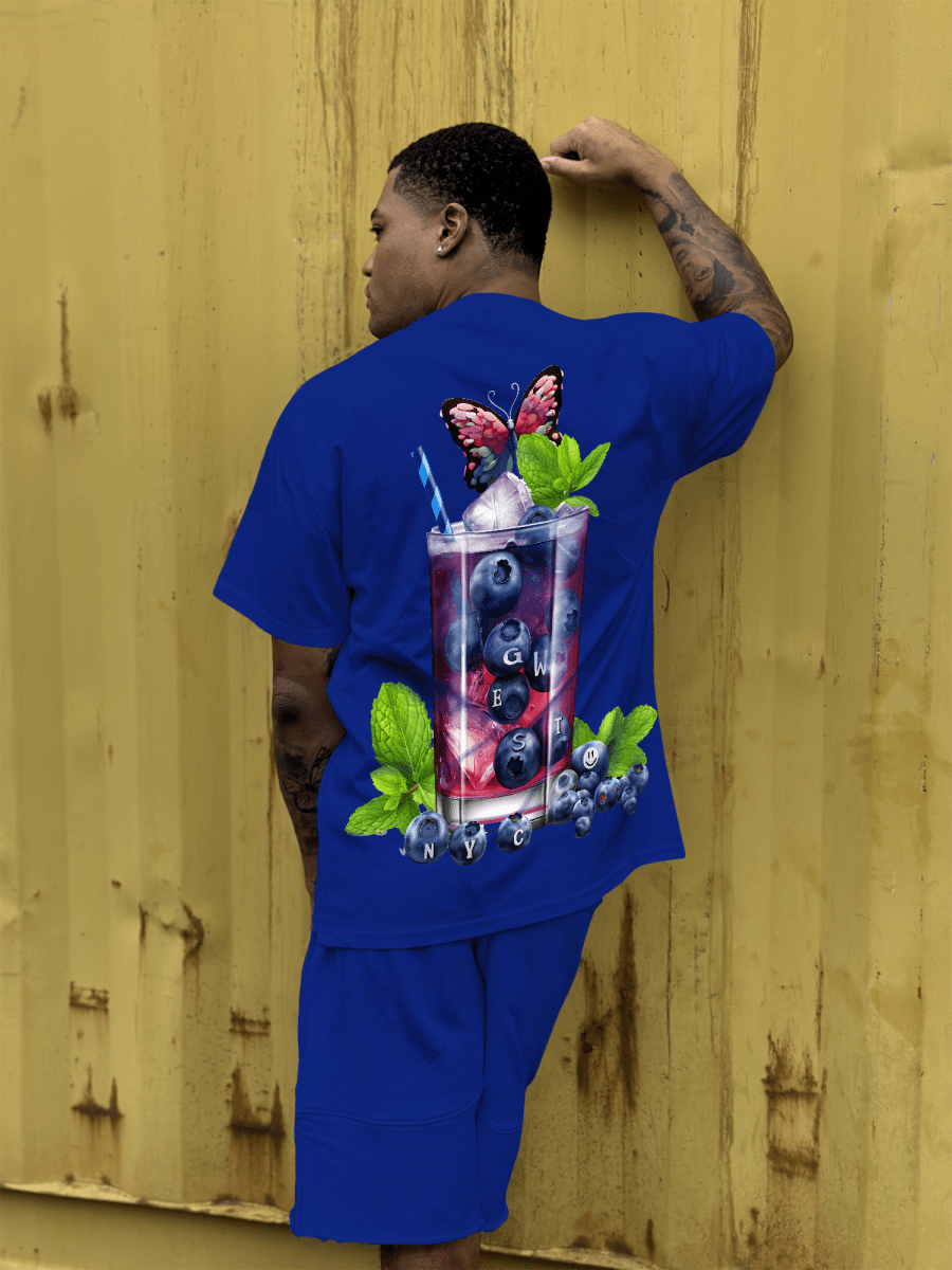 G West Mens Oversize Blueberry Mohito Tee G West