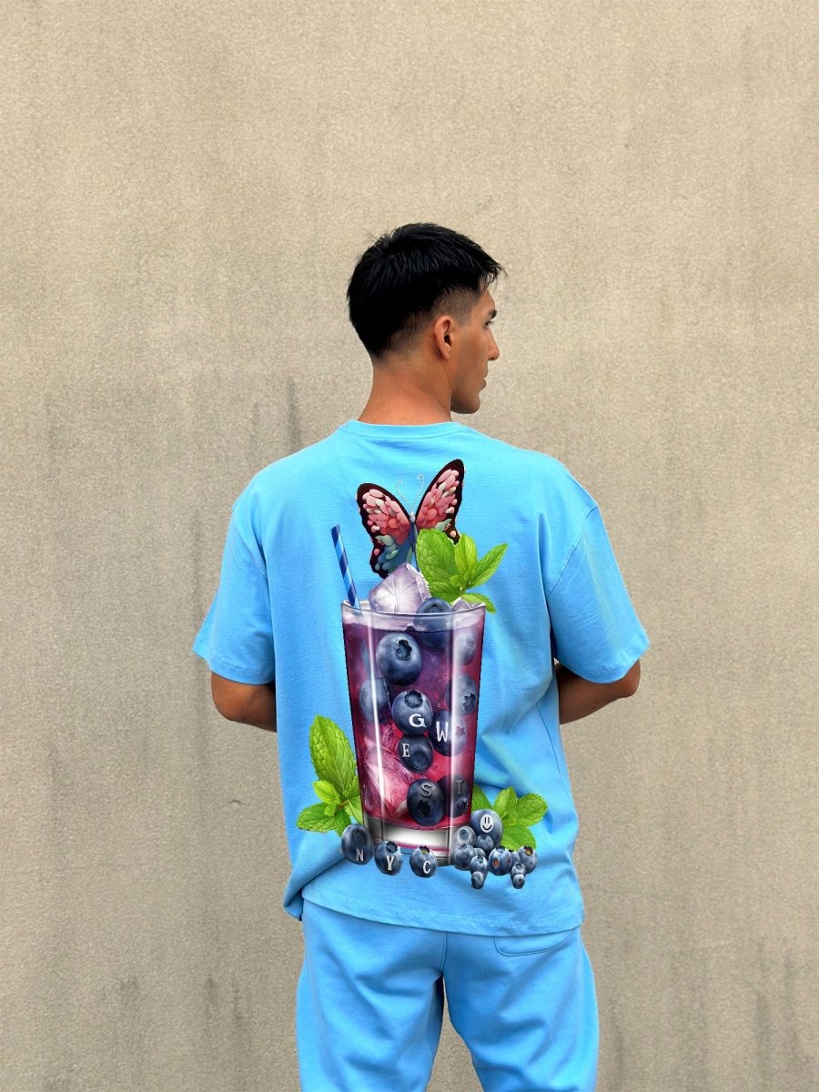 G West Mens Oversize Blueberry Mohito Tee G West
