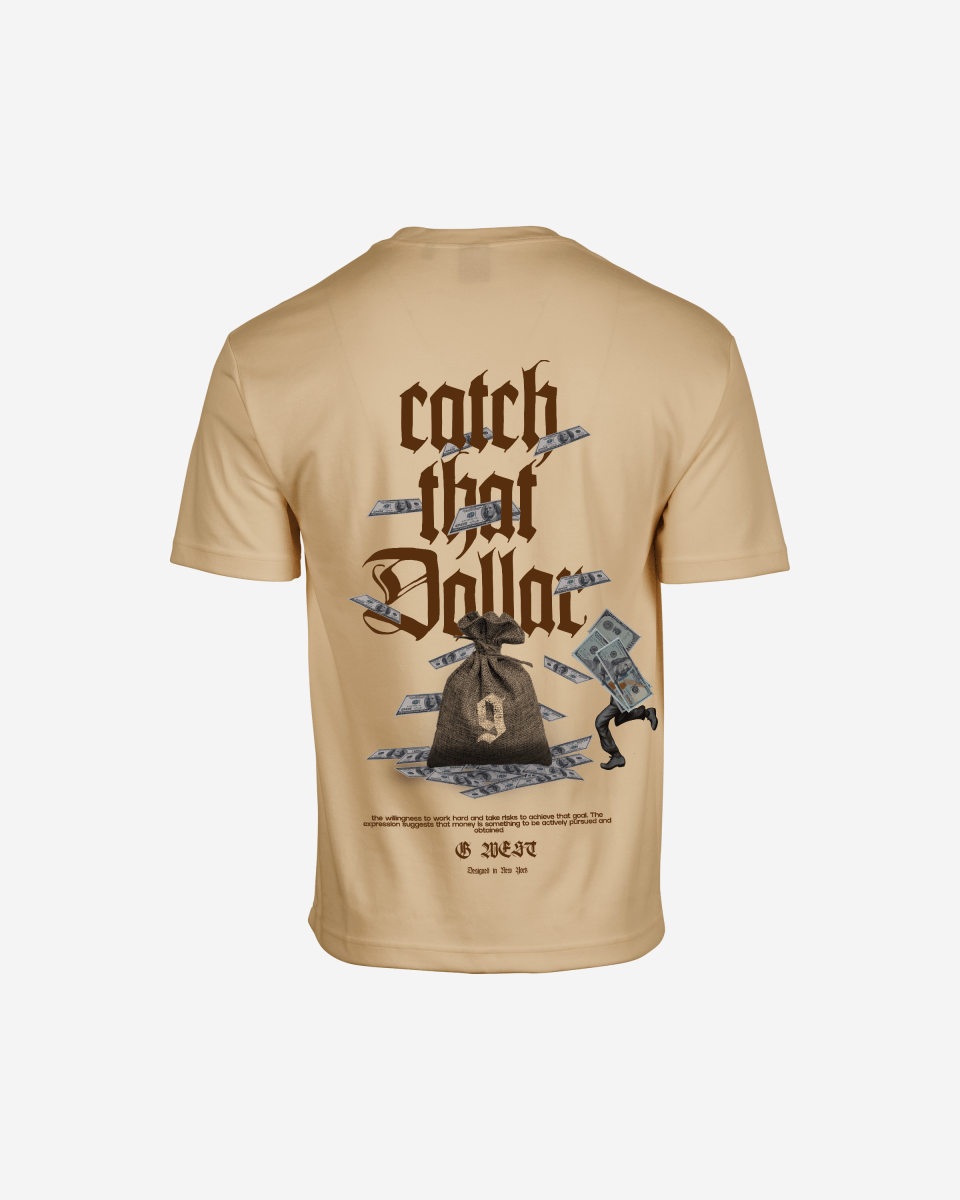 G West Mens Oversized Catch That Dollar Life Stlye Tee G West