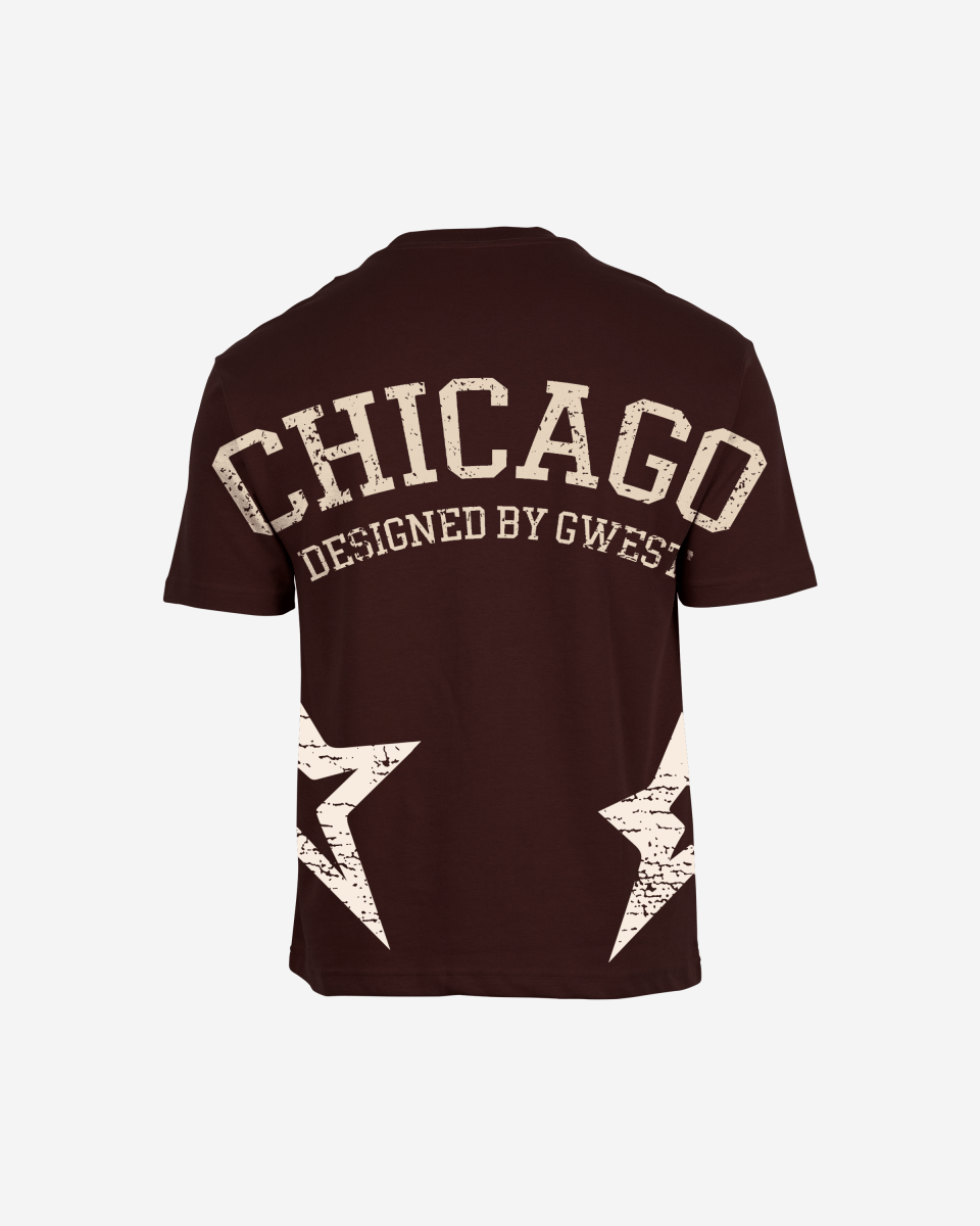 G West Mens Oversized Chicago Arch Logo Tee G West