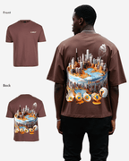 G West Mens Oversized Chicago Cake Tee G West