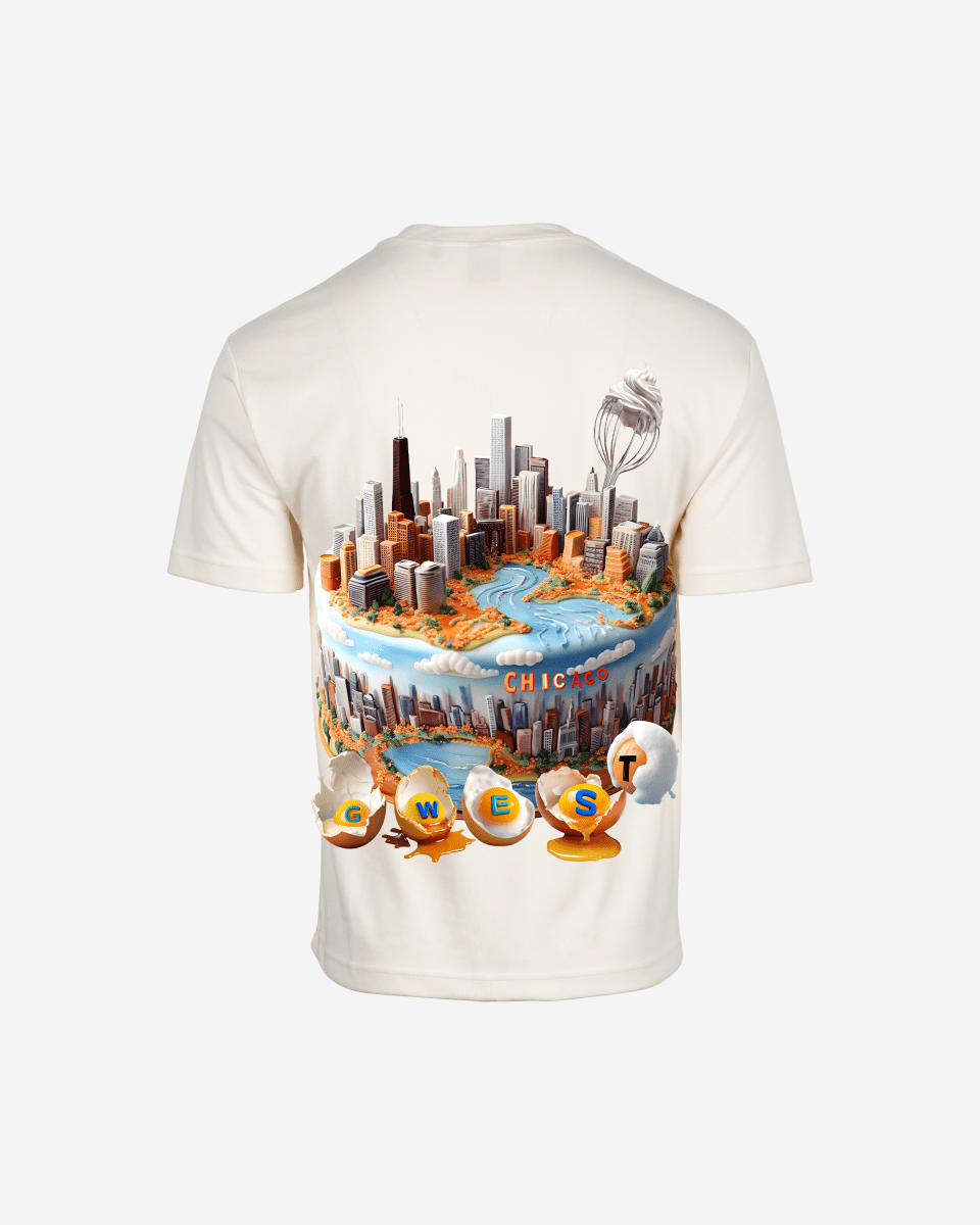 G West Mens Oversized Chicago Cake Tee G West