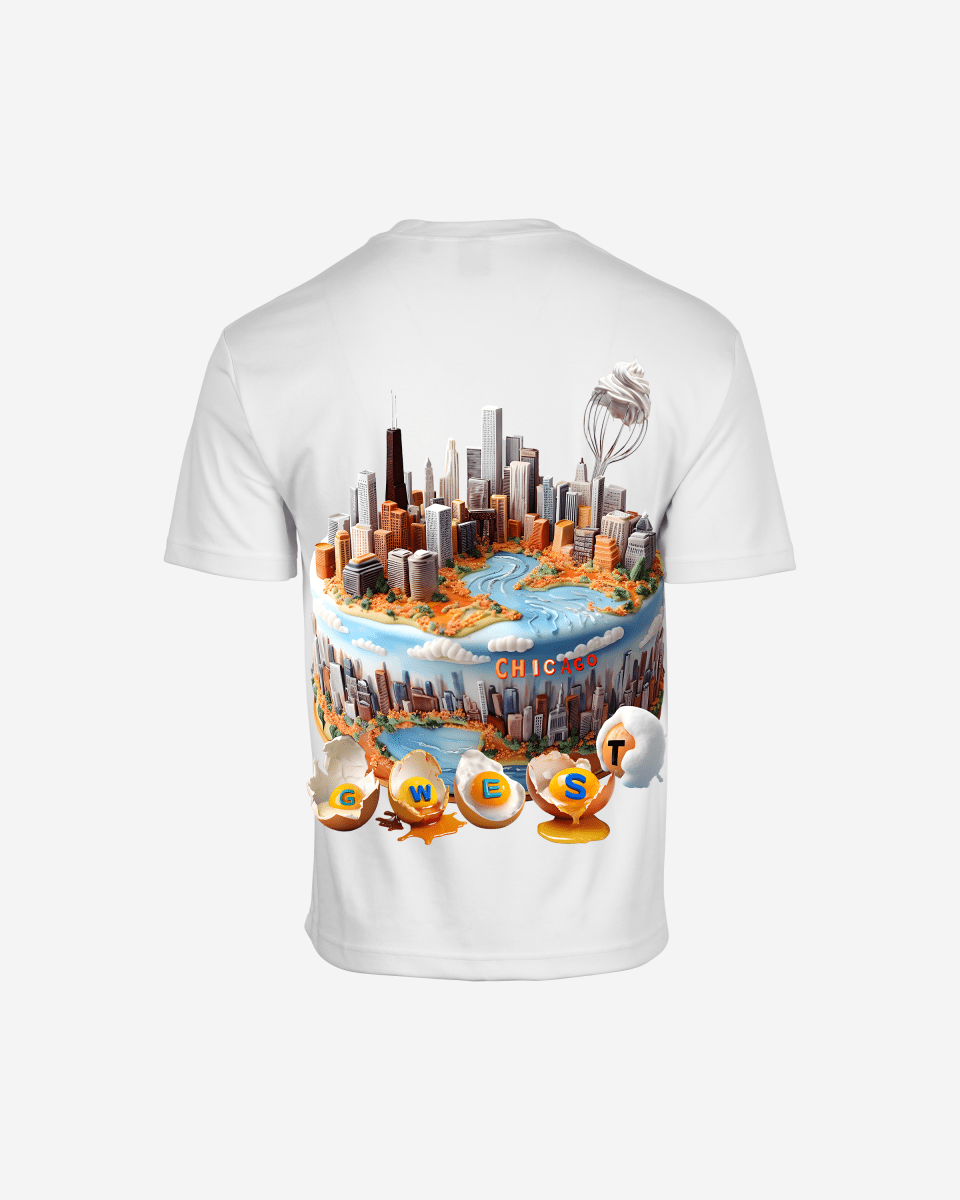 G West Mens Oversized Chicago Cake Tee G West