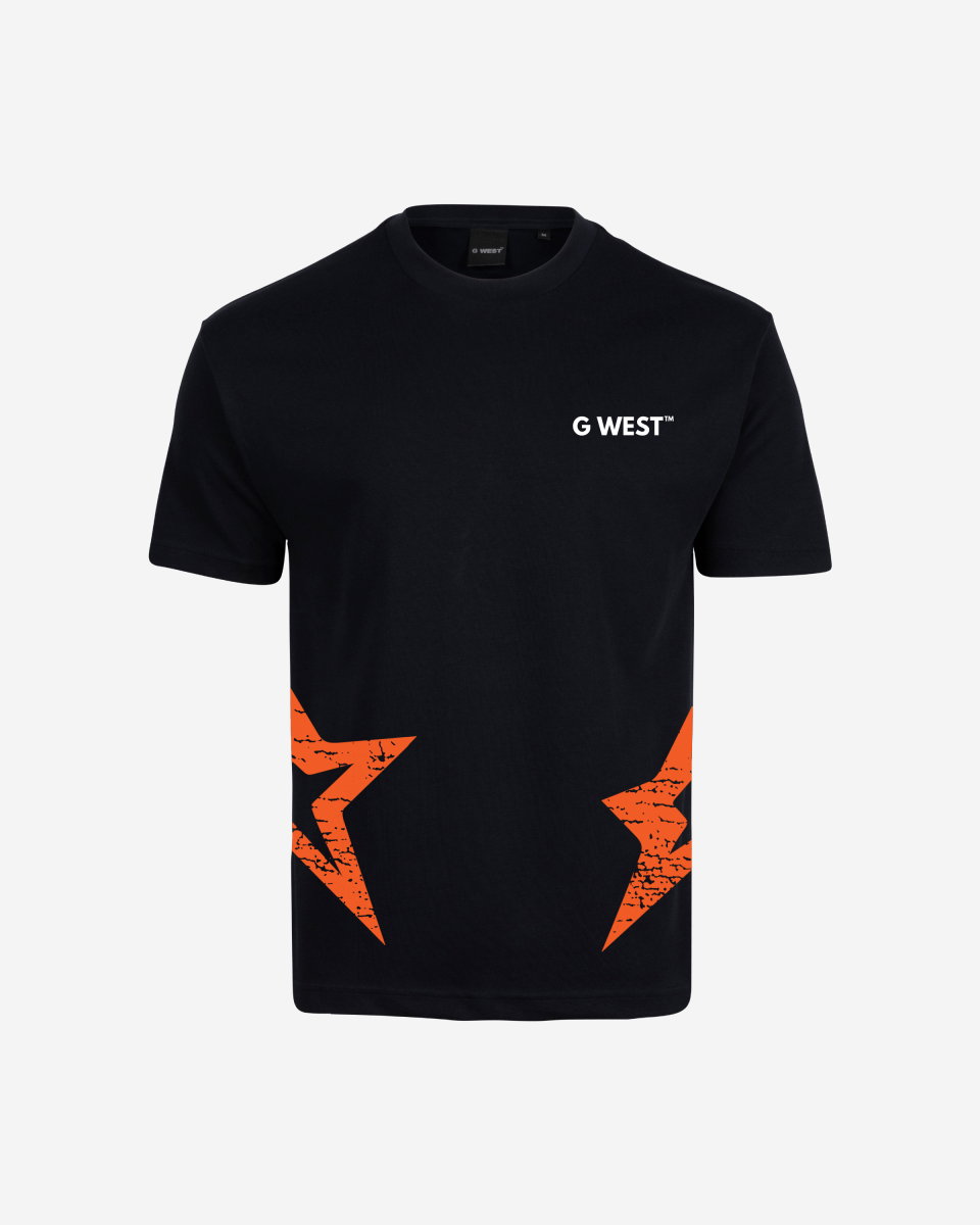 G West Mens Oversized Cricket India Arch Logo T-Shirt G West