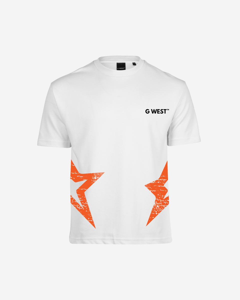 G West Mens Oversized Cricket India Arch Logo T-Shirt G West