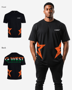 G West Mens Oversized Cricket India Arch Logo T-Shirt G West