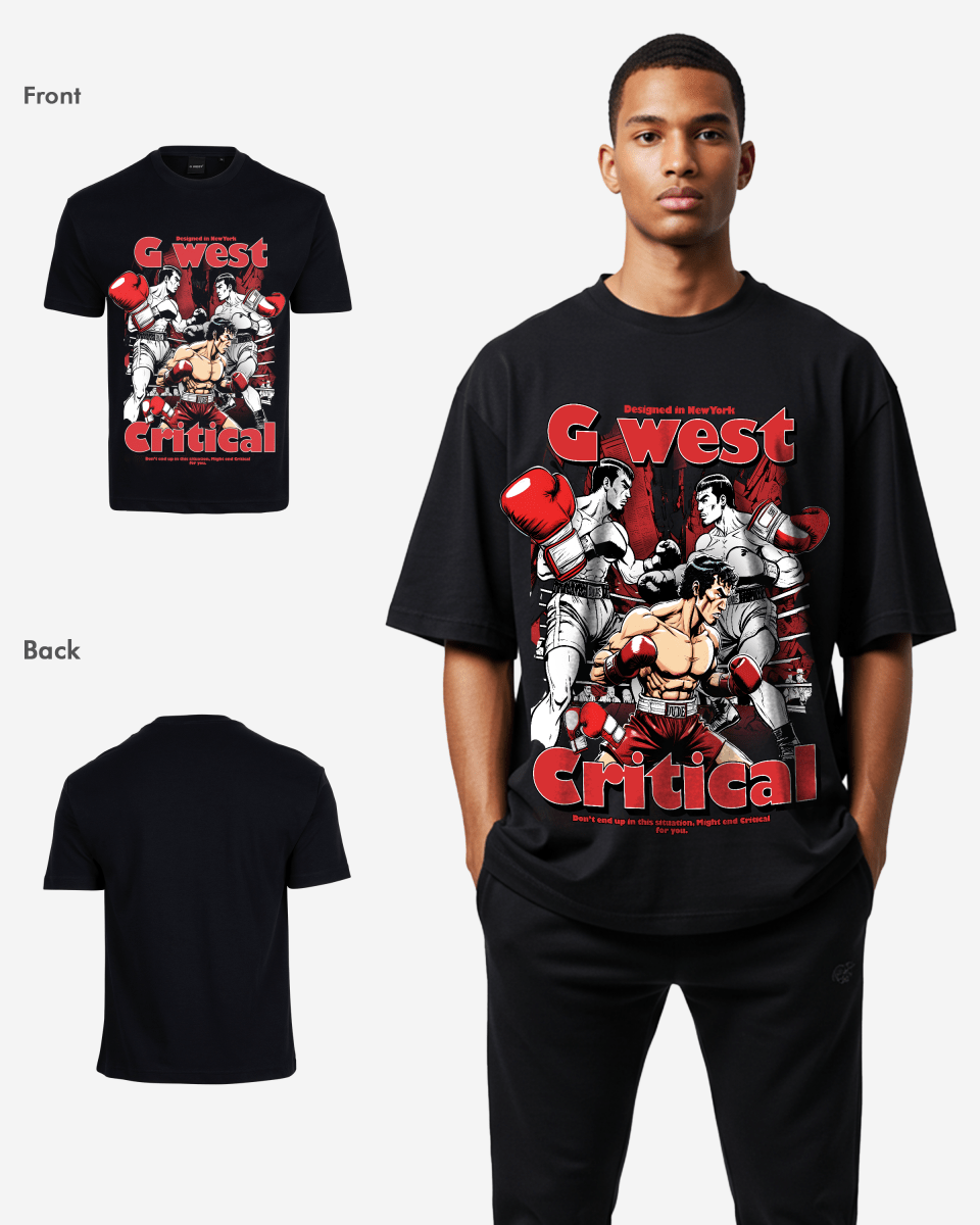 G West Mens Oversized Critical T-Shirt G West