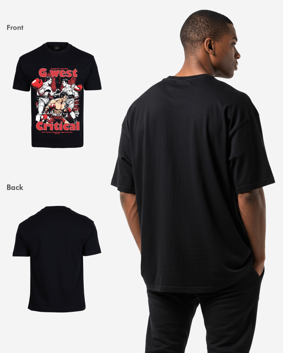 G West Mens Oversized Critical T-Shirt G West