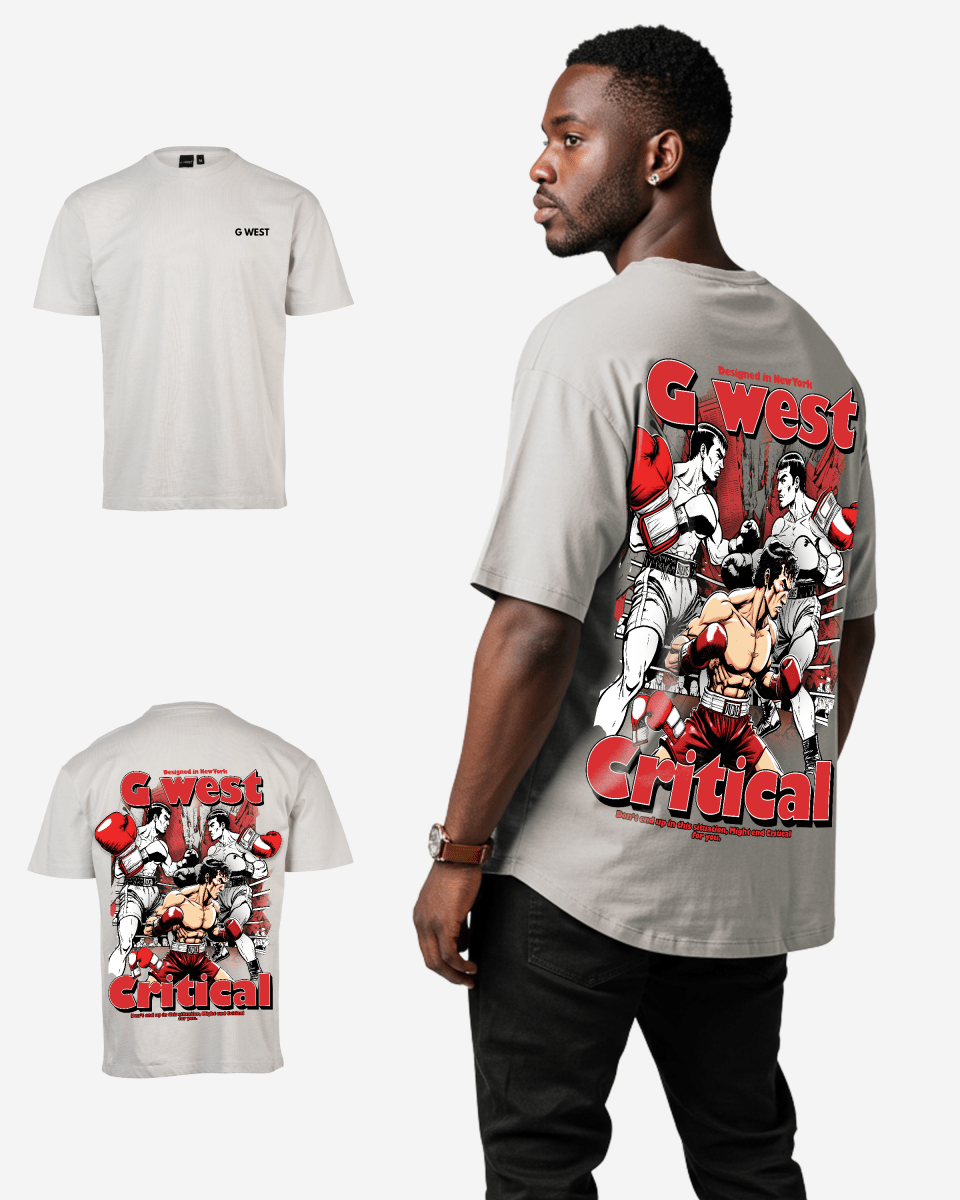 G West Mens Oversized Critical T-Shirt G West