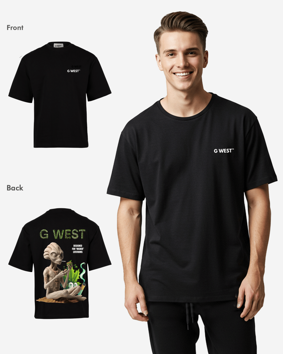G West Mens Oversized Designed For Higher Lifeforms Tee G West