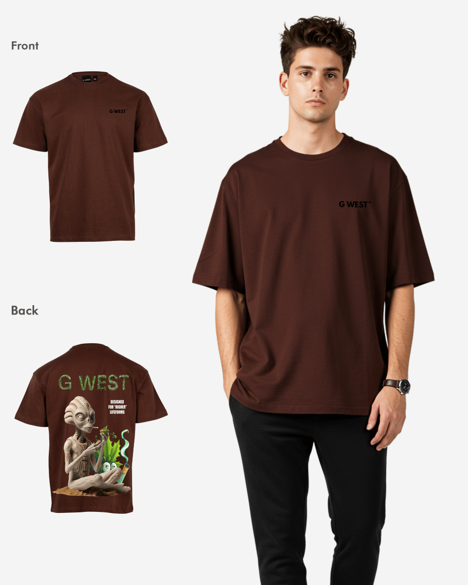 G West Mens Oversized Designed For Higher Lifeforms Tee G West