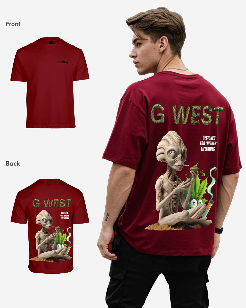 G West Mens Oversized Designed For Higher Lifeforms Tee G West