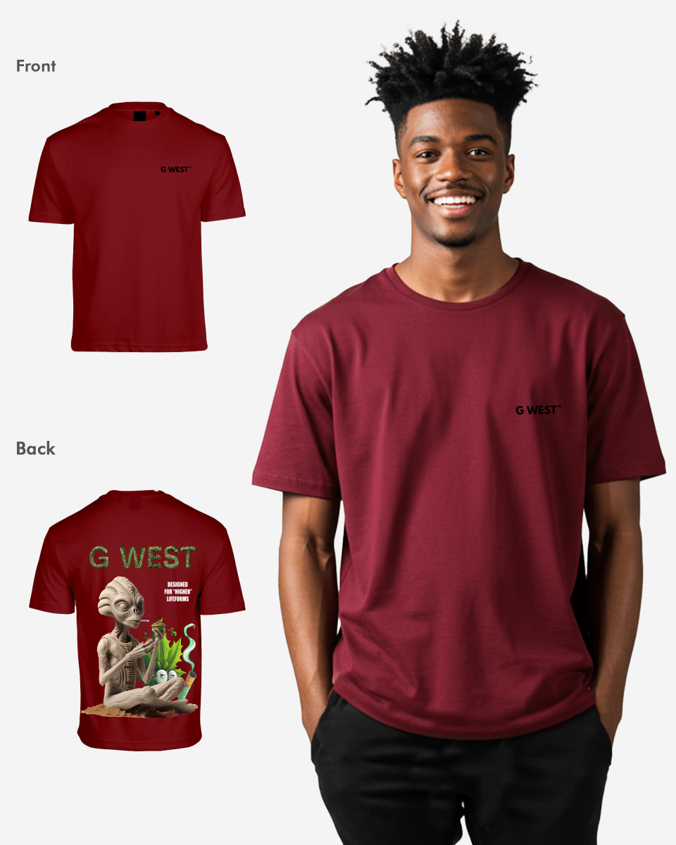 G West Mens Oversized Designed For Higher Lifeforms Tee G West