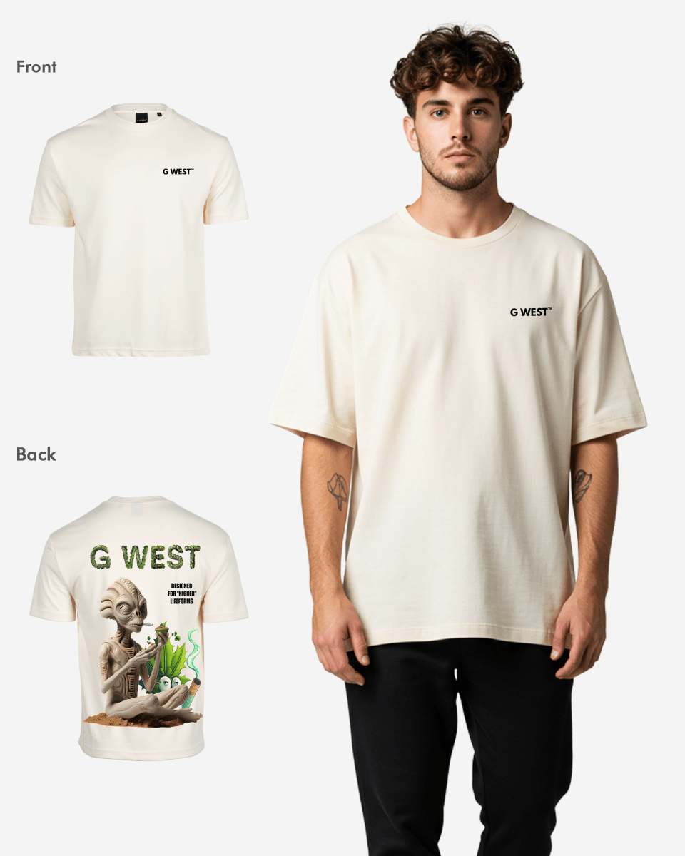 G West Mens Oversized Designed For Higher Lifeforms Tee G West