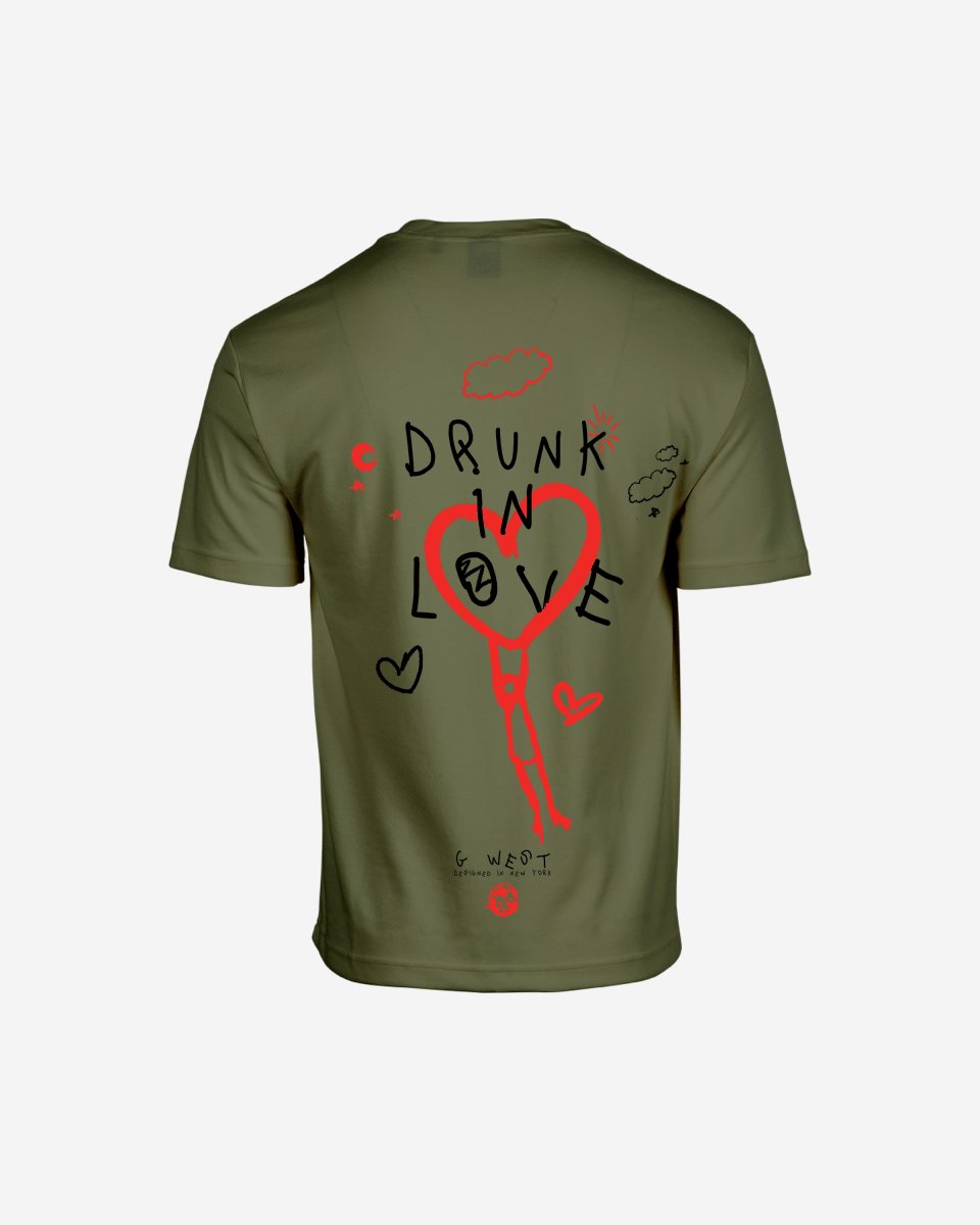 G West Mens Oversized Drunk In Love Tee G West