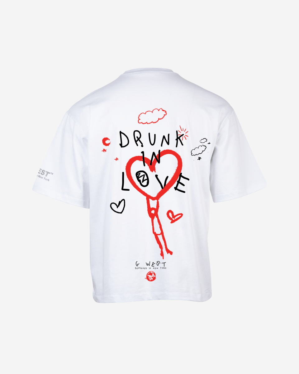G West Mens Oversized Drunk In Love Tee G West