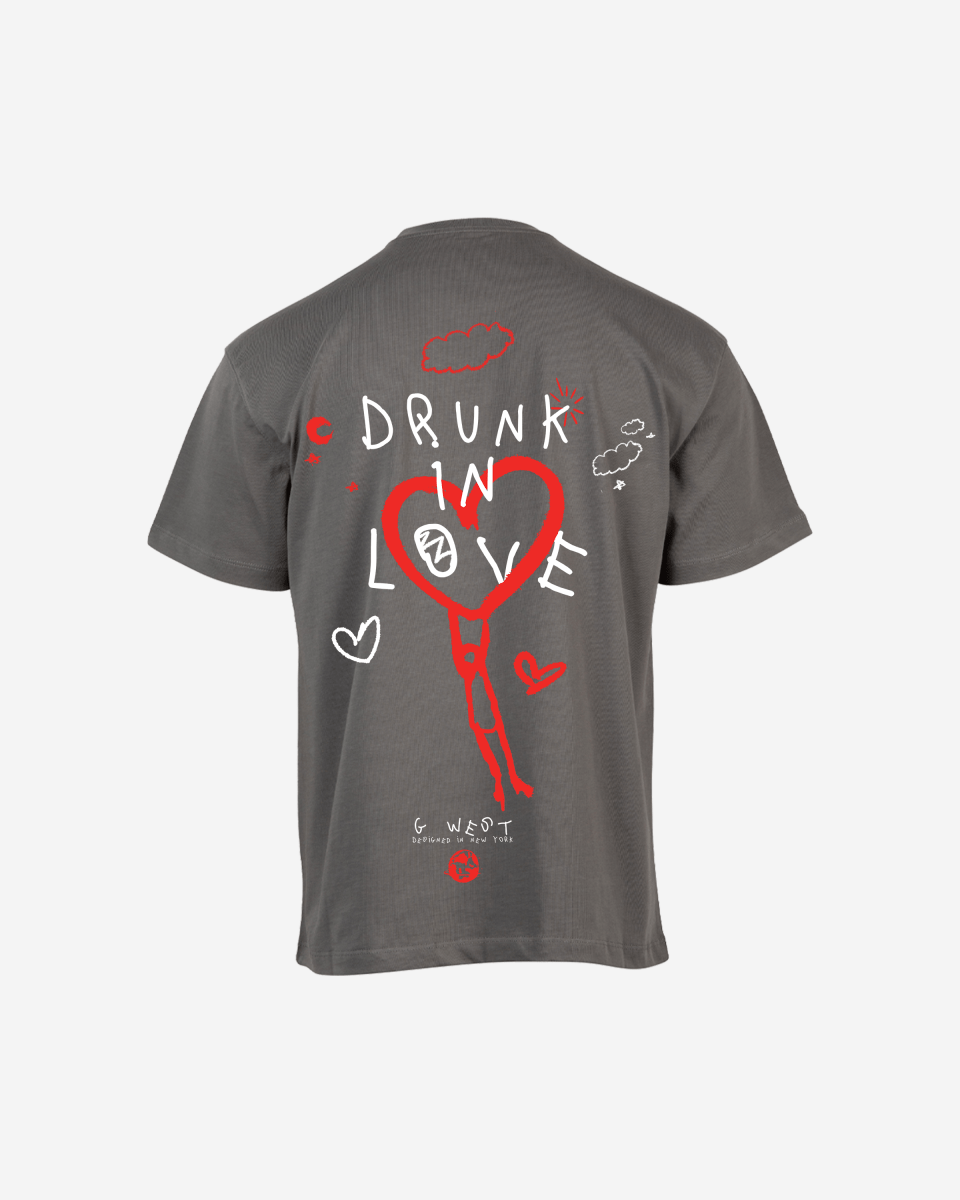 G West Mens Oversized Drunk In Love Tee G West