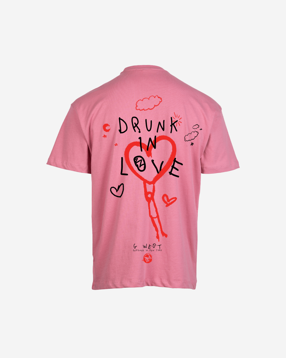 G West Mens Oversized Drunk In Love Tee G West
