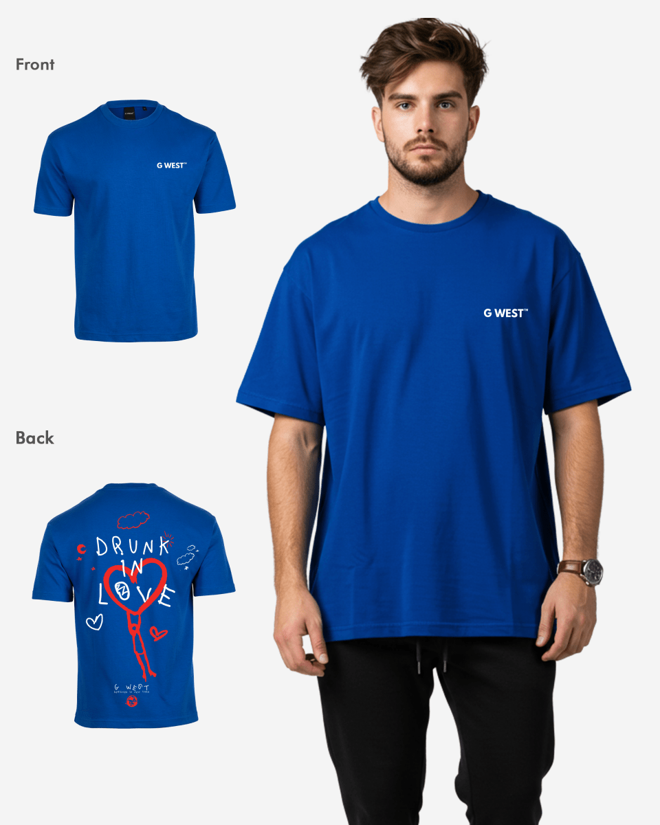 G West Mens Oversized Drunk In Love Tee G West