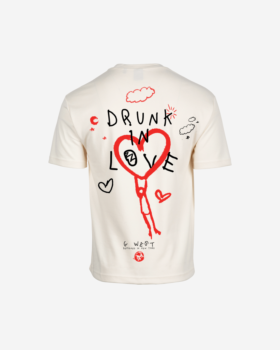 G West Mens Oversized Drunk In Love Tee G West