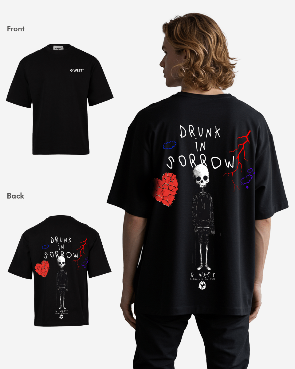 G West Oversized Drunk In Sorrow T-Shirt Mens G West