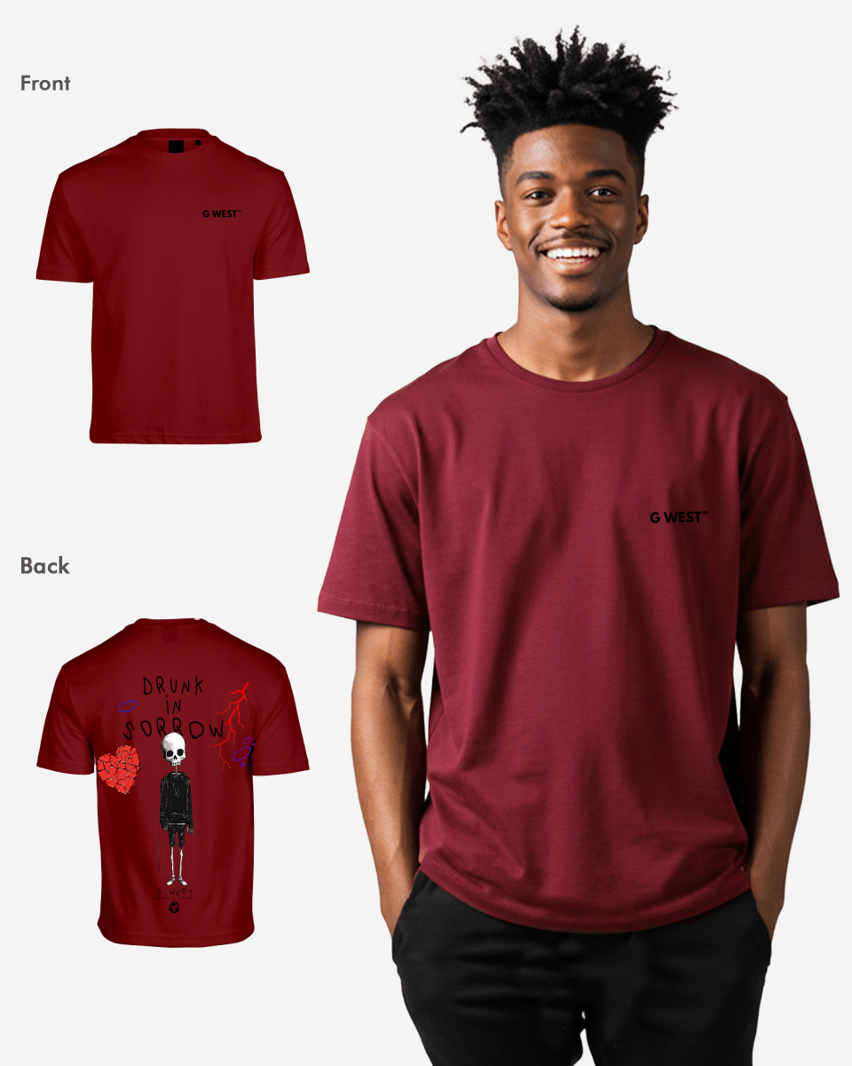 G West Oversized Drunk In Sorrow T-Shirt Mens G West