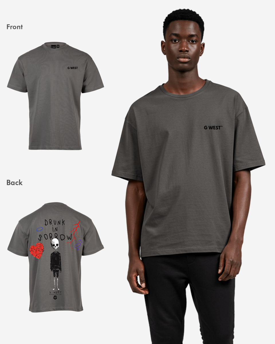 G West Oversized Drunk In Sorrow T-Shirt Mens G West