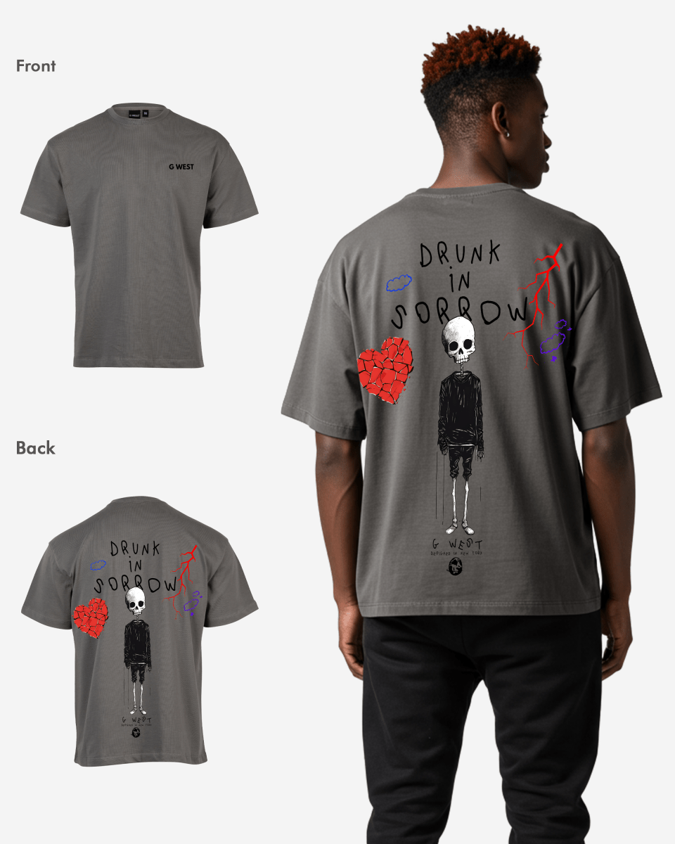 G West Oversized Drunk In Sorrow T-Shirt Mens G West
