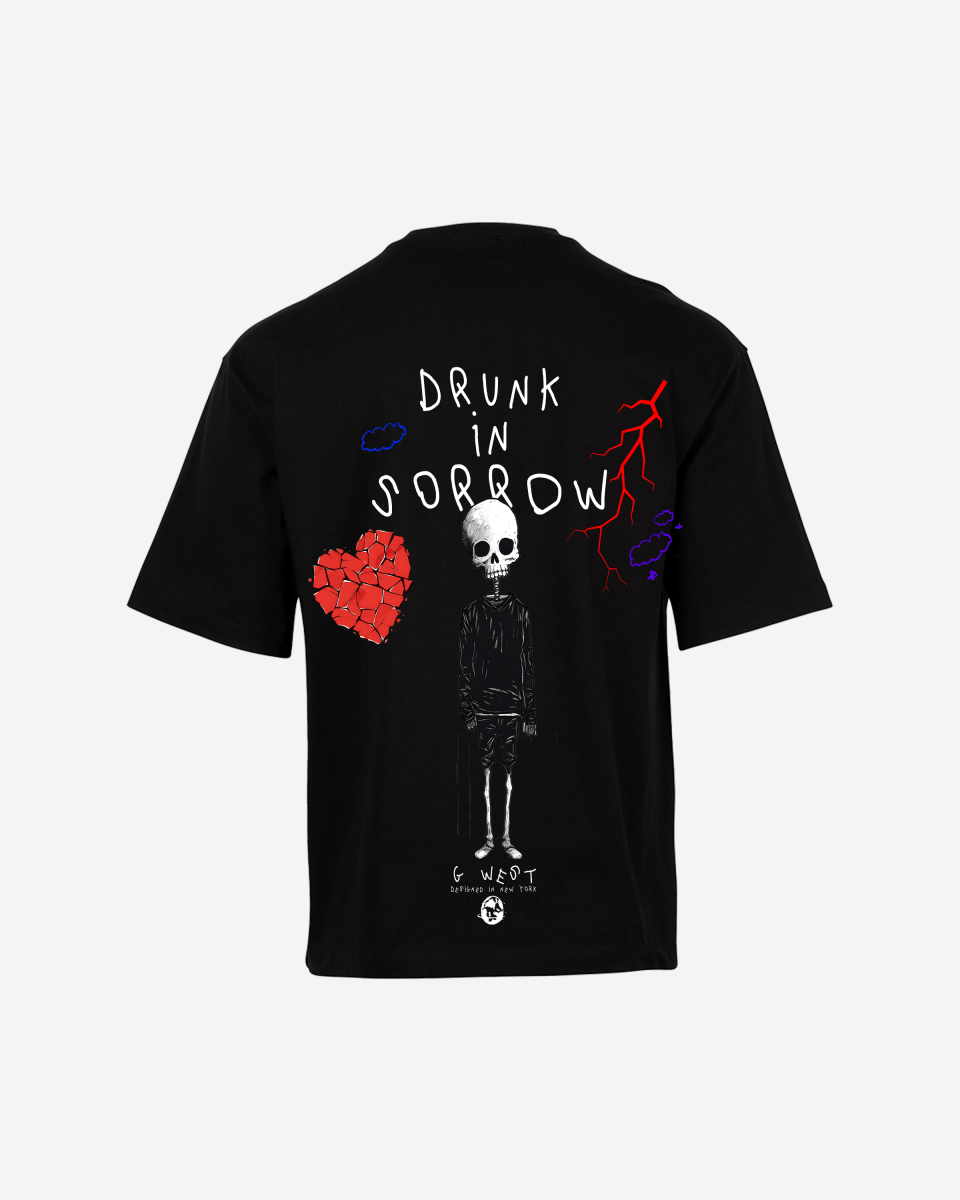 G West Oversized Drunk In Sorrow T-Shirt Mens G West