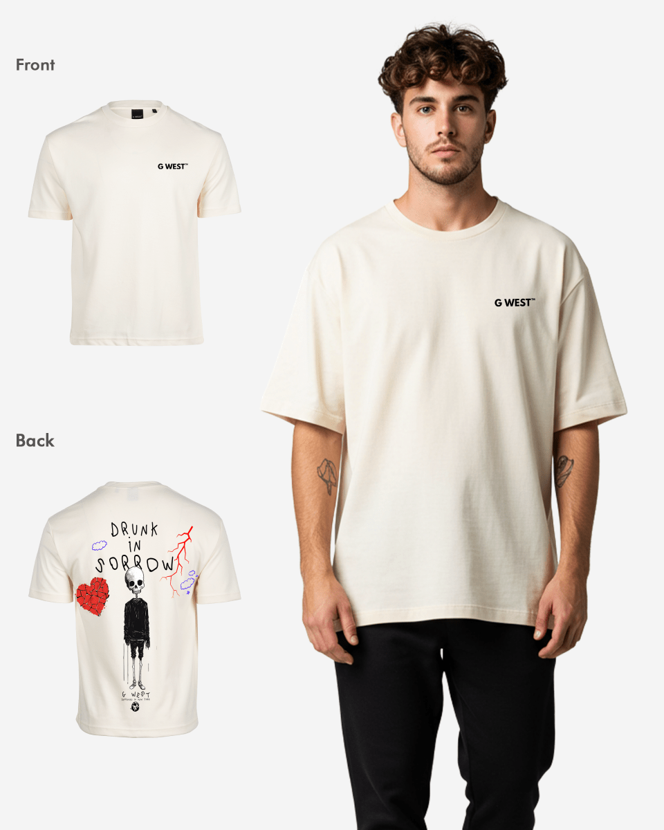 G West Oversized Drunk In Sorrow T-Shirt Mens G West