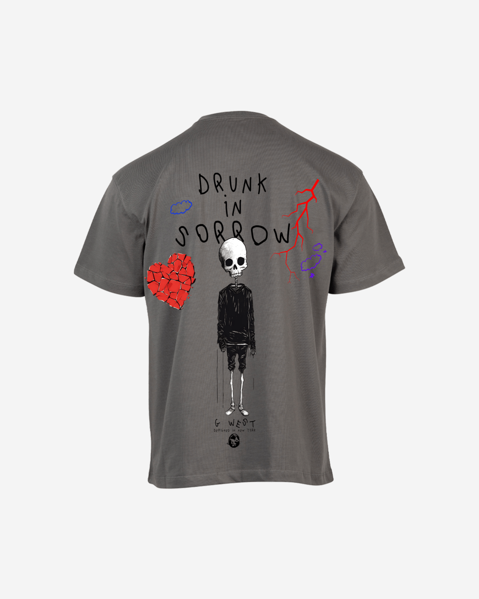 G West Oversized Drunk In Sorrow T-Shirt Mens G West