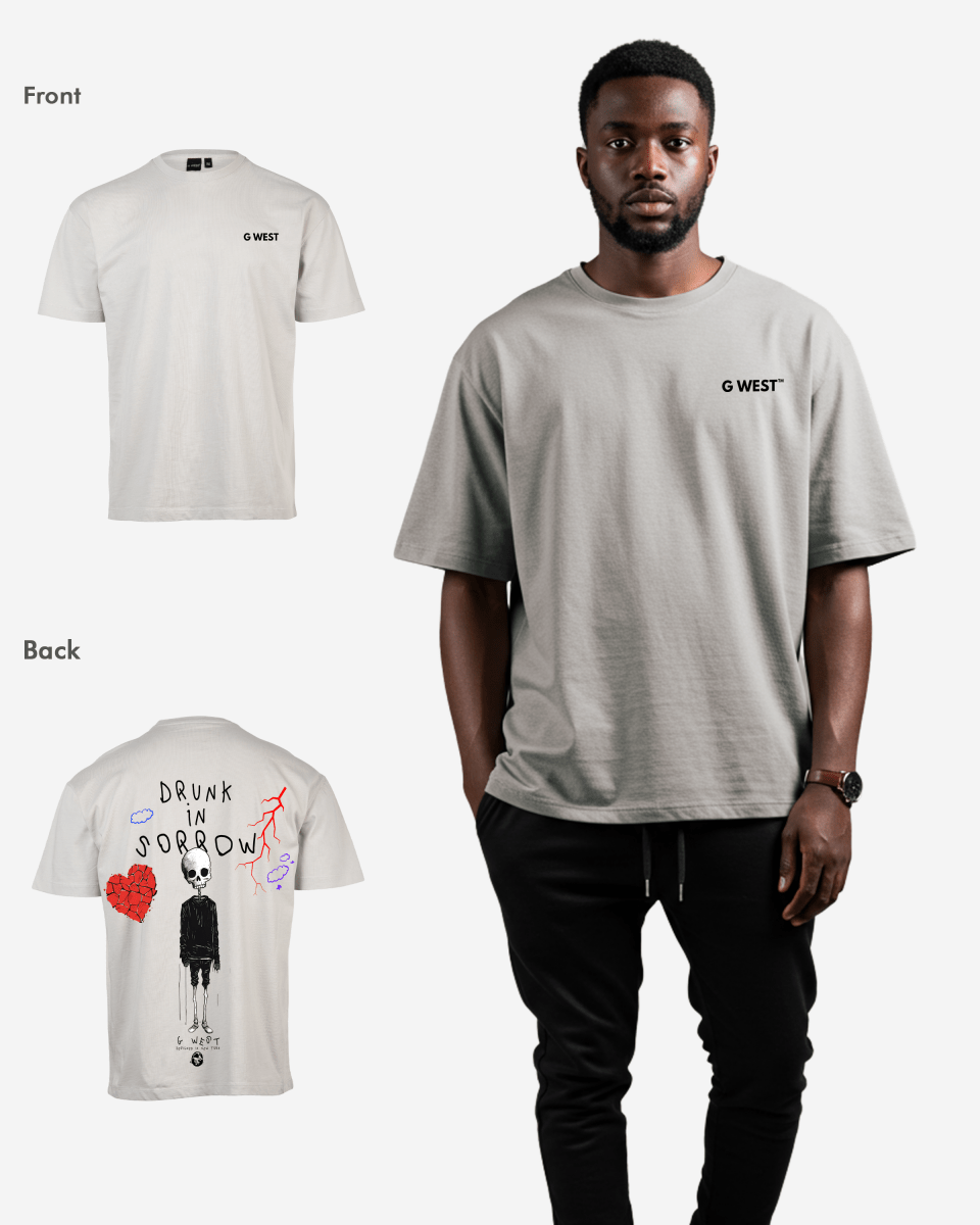 G West Oversized Drunk In Sorrow T-Shirt Mens G West