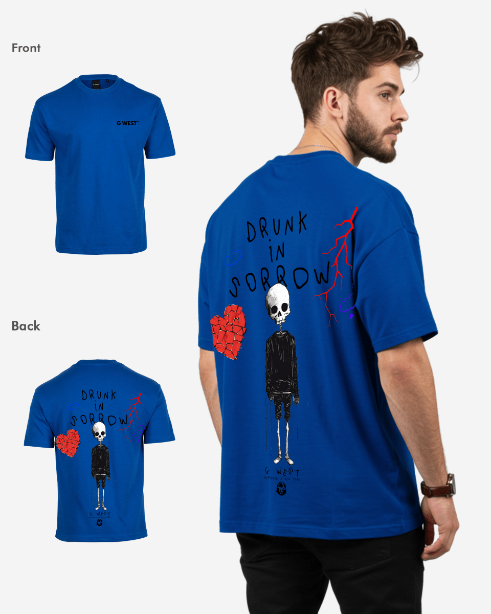 G West Oversized Drunk In Sorrow T-Shirt Mens G West
