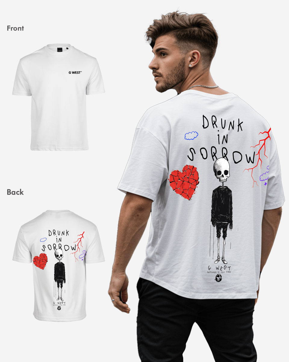 G West Oversized Drunk In Sorrow T-Shirt Mens G West