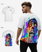 G West Mens Oversized Flaming Zombie Tee G West