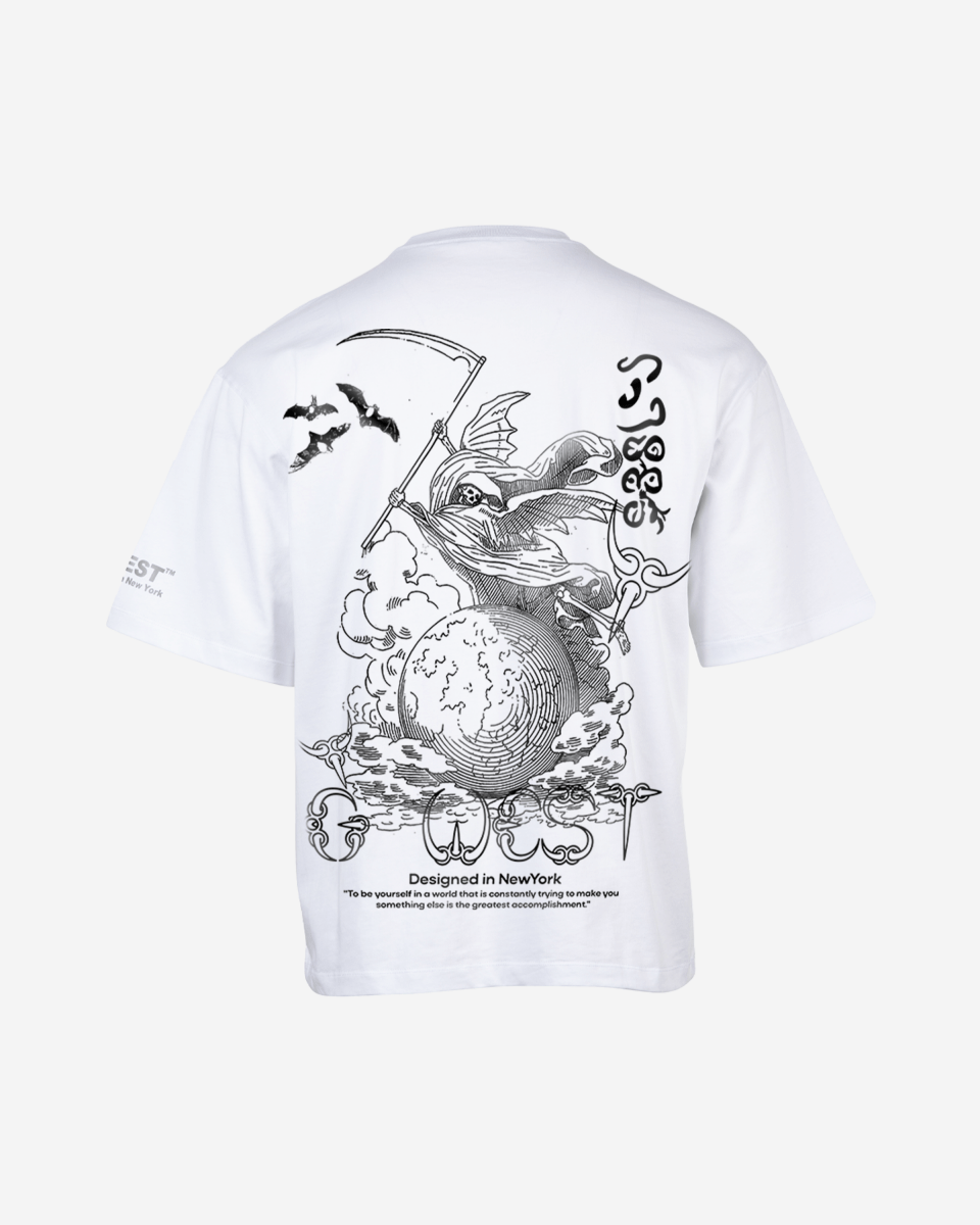 G West Oversized Gratitude Reaper T-Shirt Mens G West