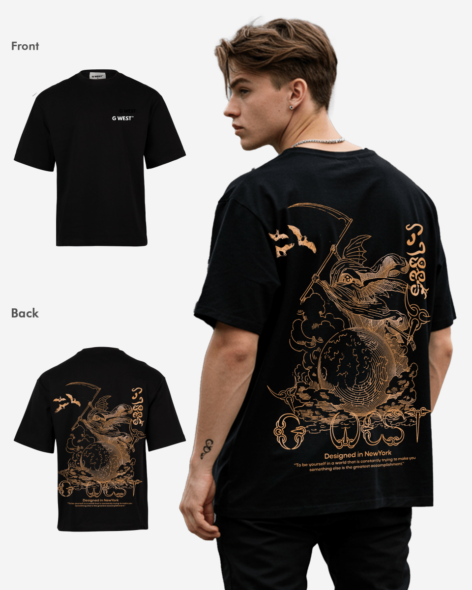 G West Oversized Gratitude Reaper T-Shirt Mens G West