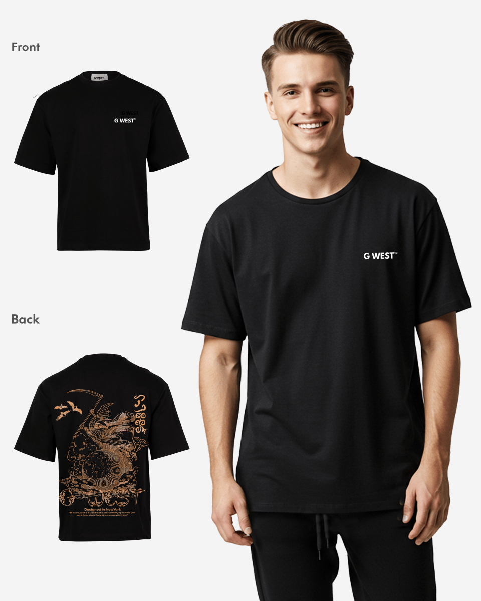 G West Oversized Gratitude Reaper T-Shirt Mens G West