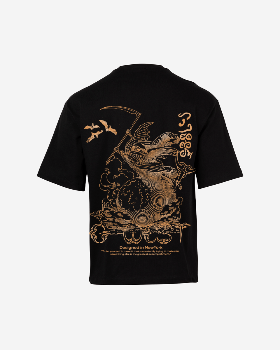 G West Oversized Gratitude Reaper T-Shirt Mens G West