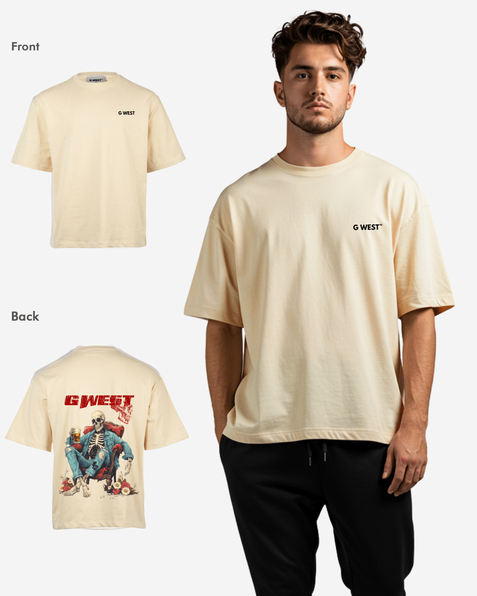 G West Mens Oversized Happy Hour T Shirt G West
