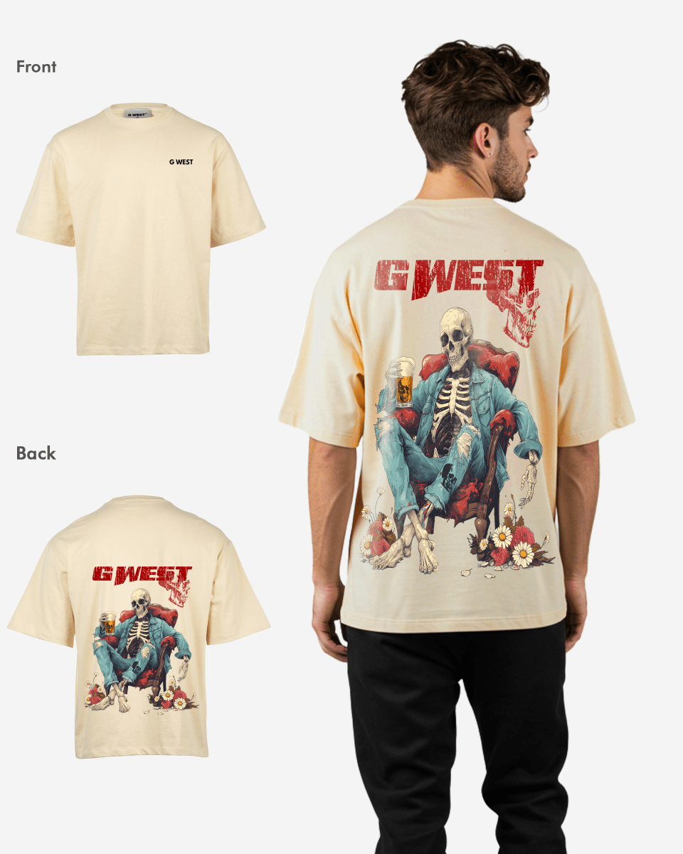 G West Mens Oversized Happy Hour T Shirt G West