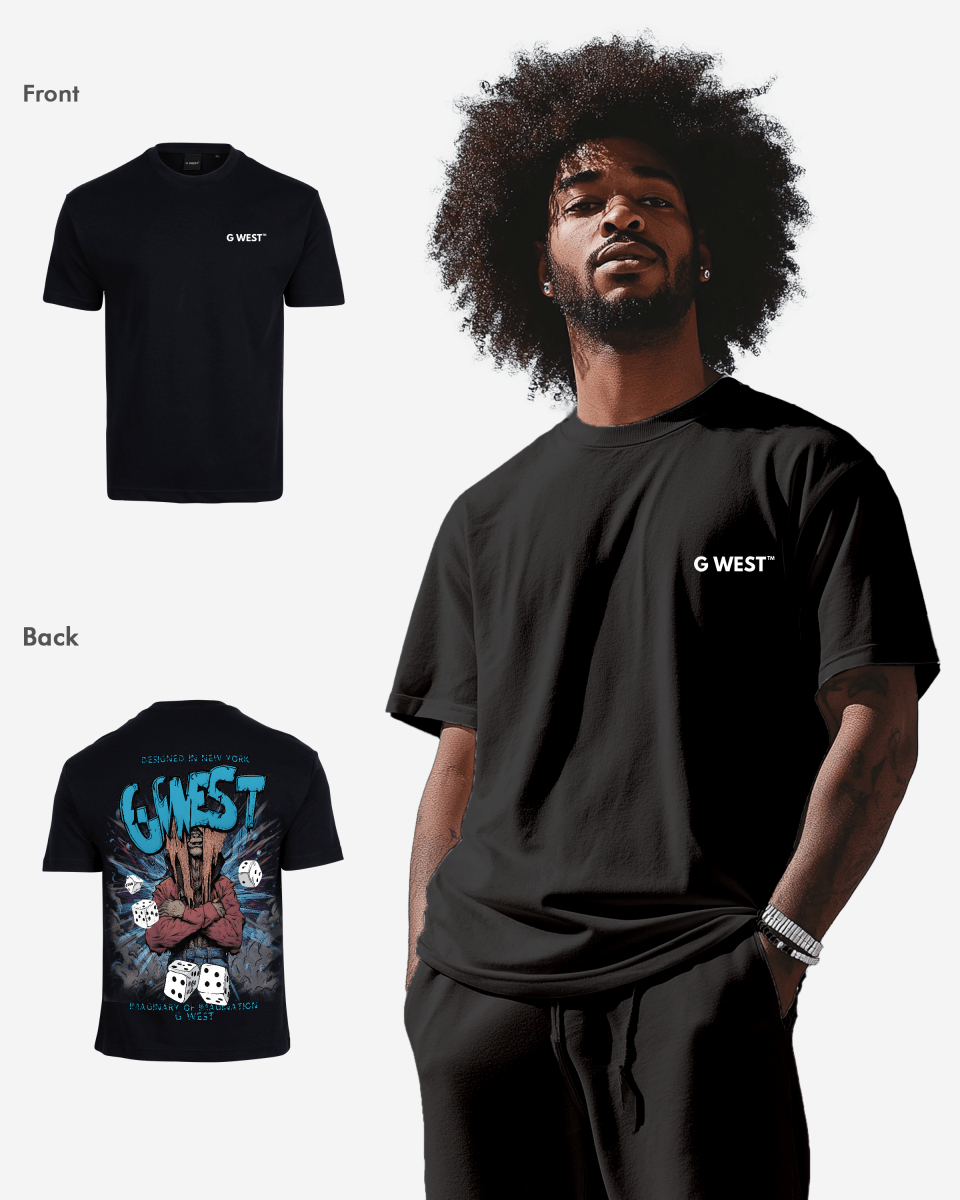 G West Mens Oversized Imagine Of Imagination Tee G West