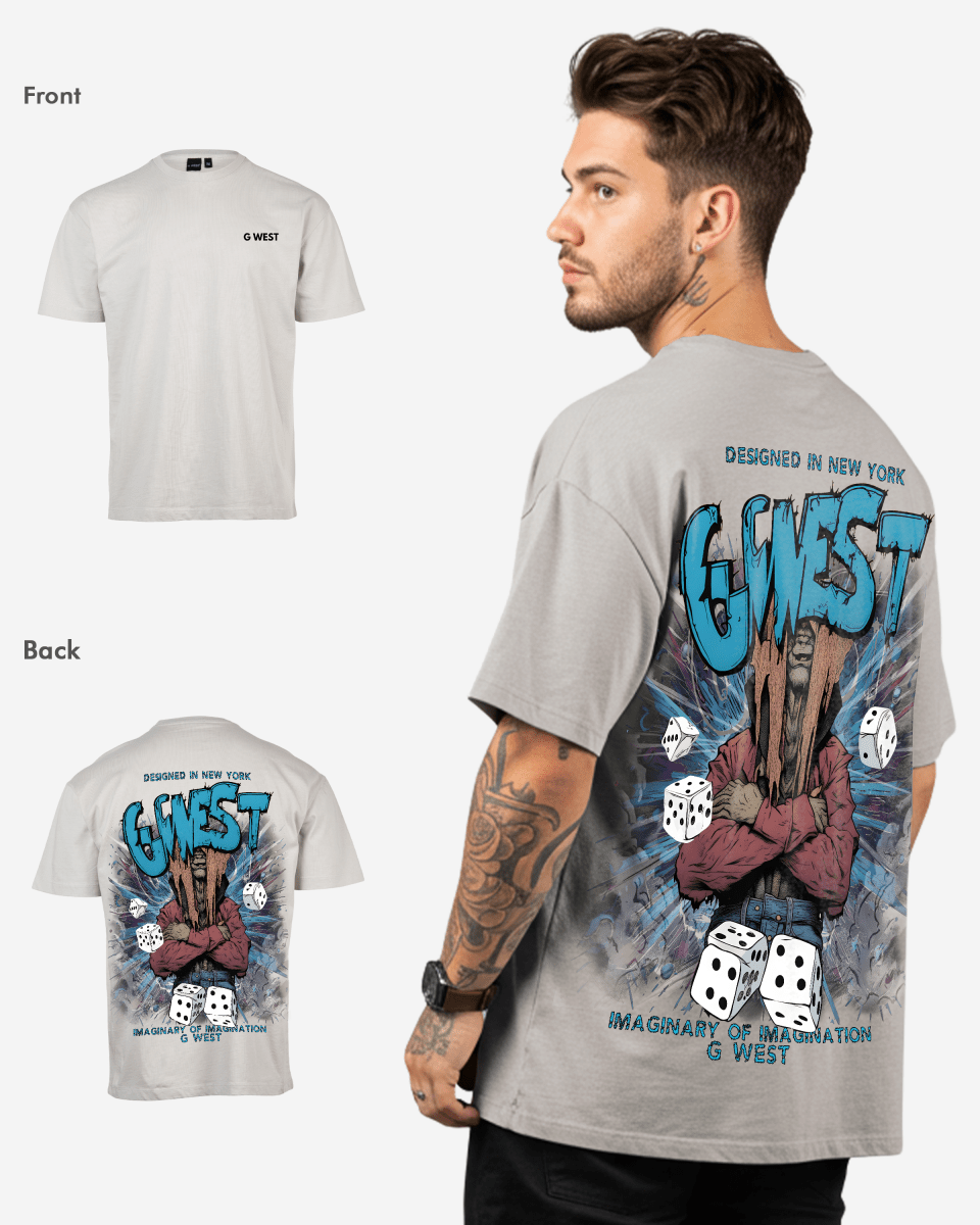G West Mens Oversized Imagine Of Imagination Tee G West