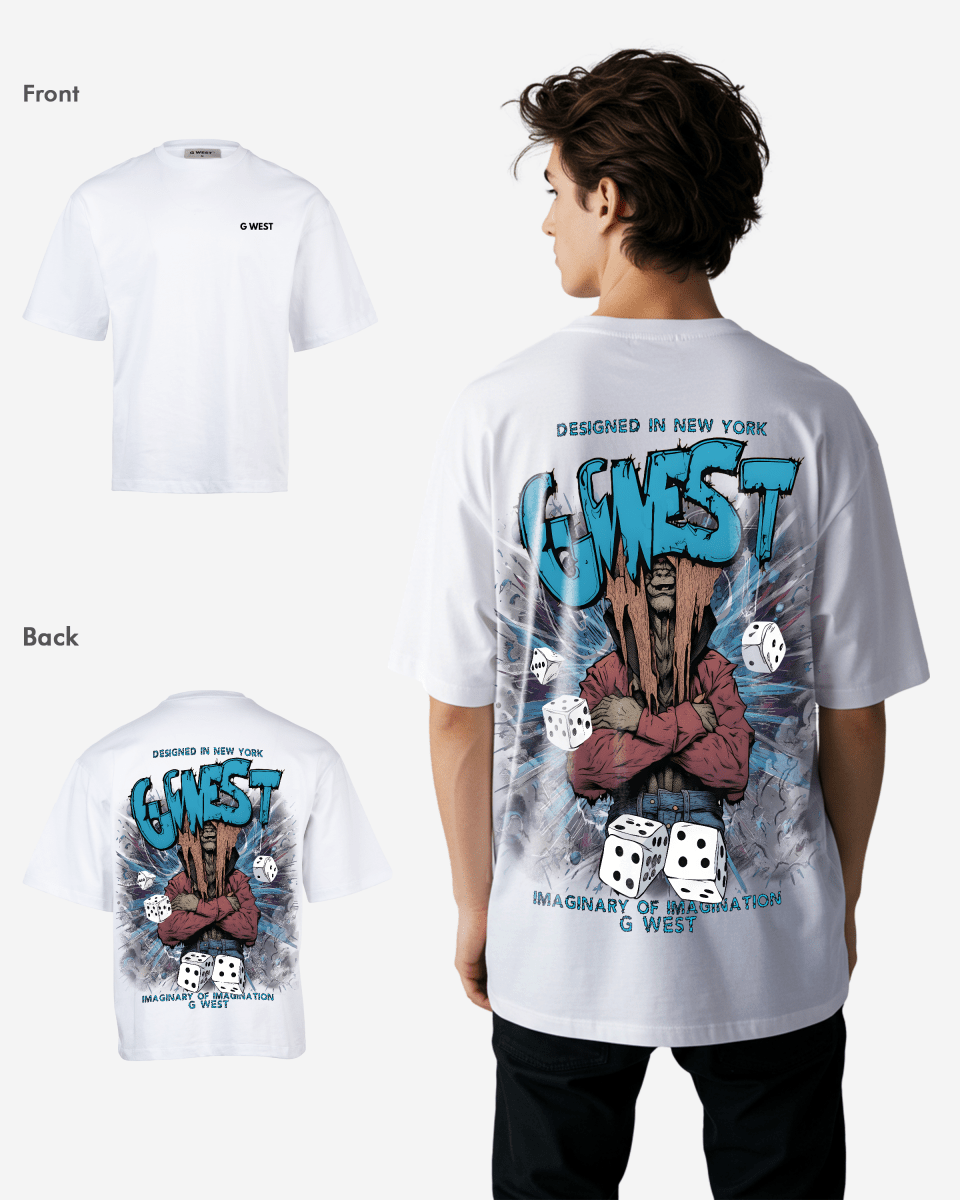 G West Mens Oversized Imagine Of Imagination Tee G West