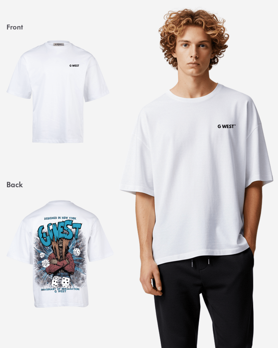 G West Mens Oversized Imagine Of Imagination Tee G West
