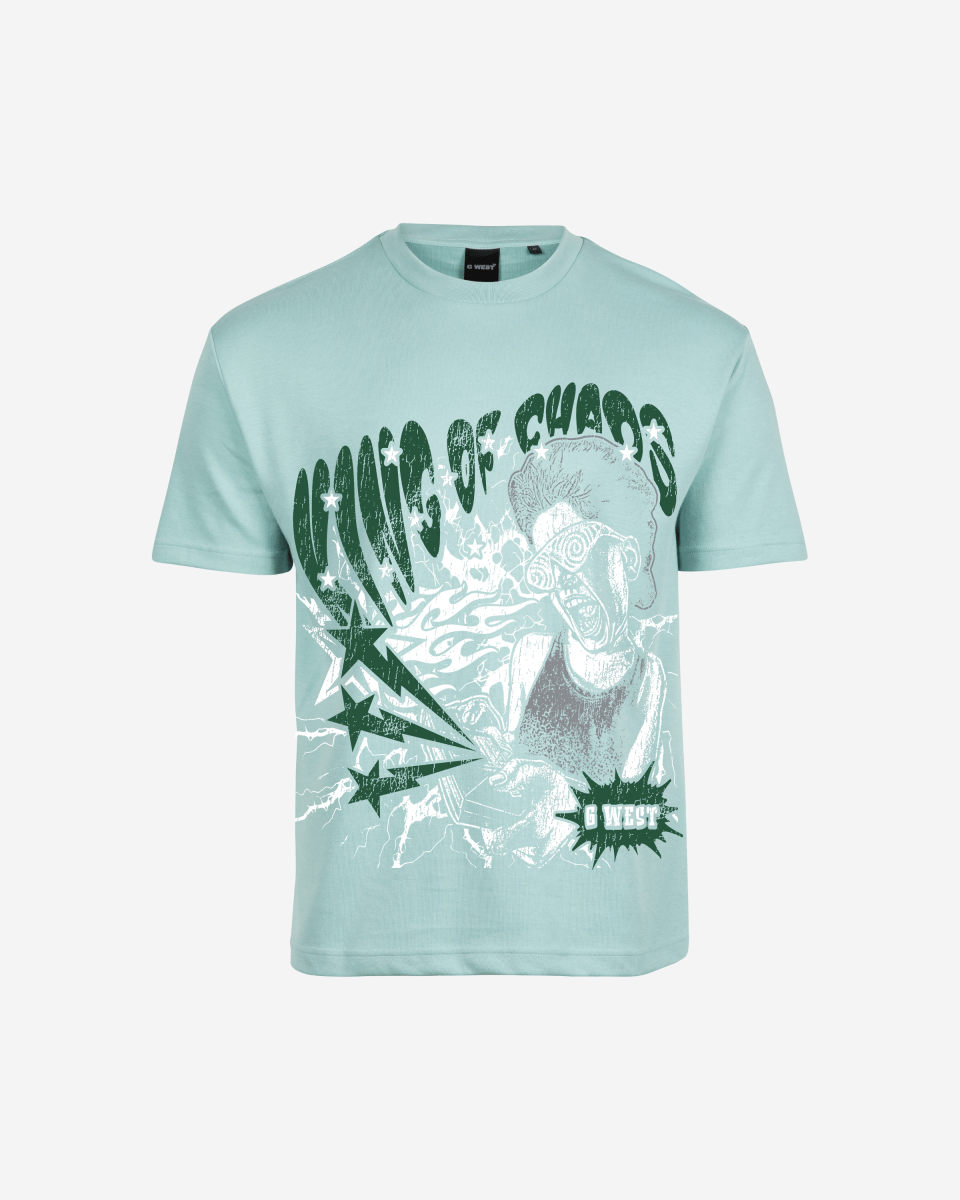G West Mens Oversized King Of Chaos T Shirt G West