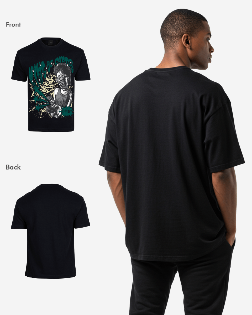 G West Mens Oversized King Of Chaos T Shirt G West